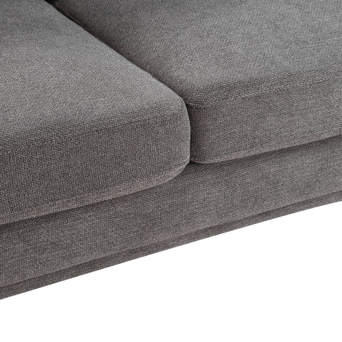 Sofa Cosmo de 80 po en tissu avec coussins de dossier capitonnés - anthracite