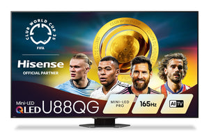Téléviseur QLED Hisense U88QG de 55 po avec Mini DEL, IA et Google TVMC (55U88QG)