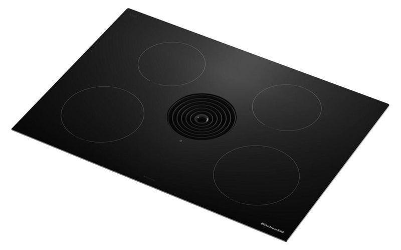Surface de cuisson à induction NextGen de KitchenAid de 30 po à aspiration descendante avec 4 zones de cuisson - noire - KCID930SBL