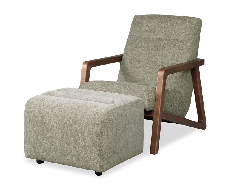Fauteuil d’appoint Cove de 28 po en tissu de chenille - vert olive