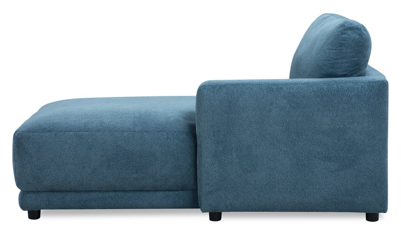 Fauteuil modulaire de droite Voyage en tissu avec coussins de dossier amovibles - bleu