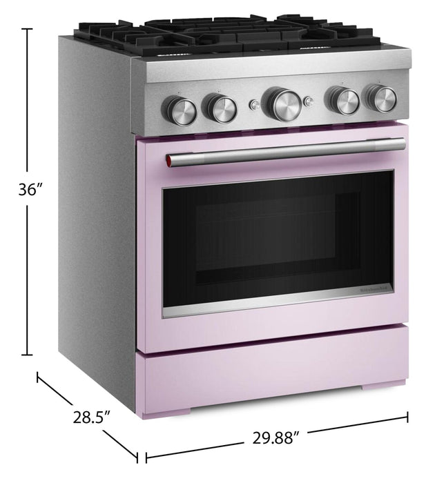 Cuisinière hybride KitchenAid de 4,1 pi3 avec mode de friture à air sans préchauffage - fleurs sauvages - KFDS930SWF