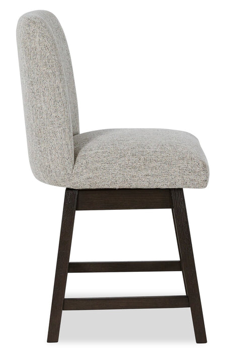 Chaise Metro de hauteur comptoir de 24 po (H) en tissu de polyester - beige et brune
