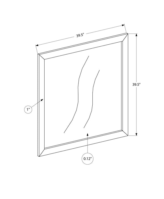 Miroir de commode de chambre à coucher Ethan - brun rustique
