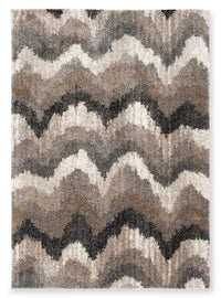  Carpette Tucker tissée à la machine de 7 pi x 10 pi - multicolore