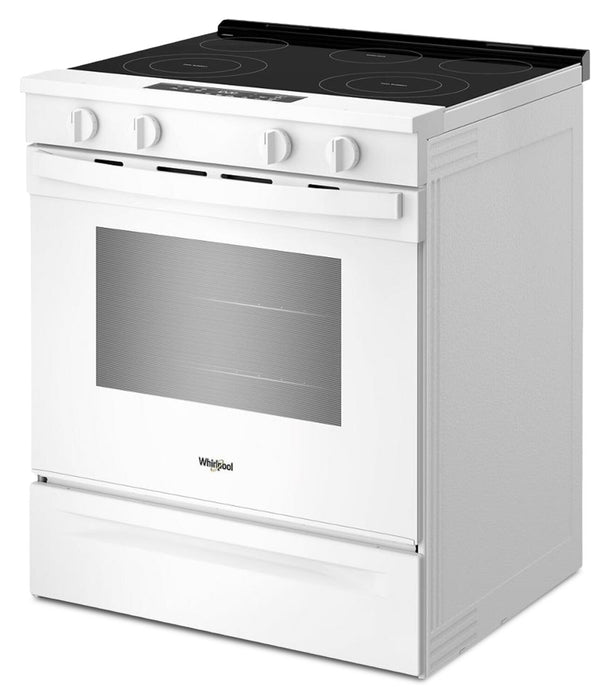Cuisinière intelligente électrique Whirlpool de 5,3 pi3 et de 30 po avec mode sans préchauffage - blanche - YWSES3330TW