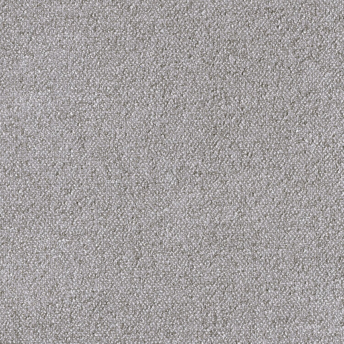 Lit plateforme Amos rembourré en tissu gris avec tête de lit à canaux - format grand lit