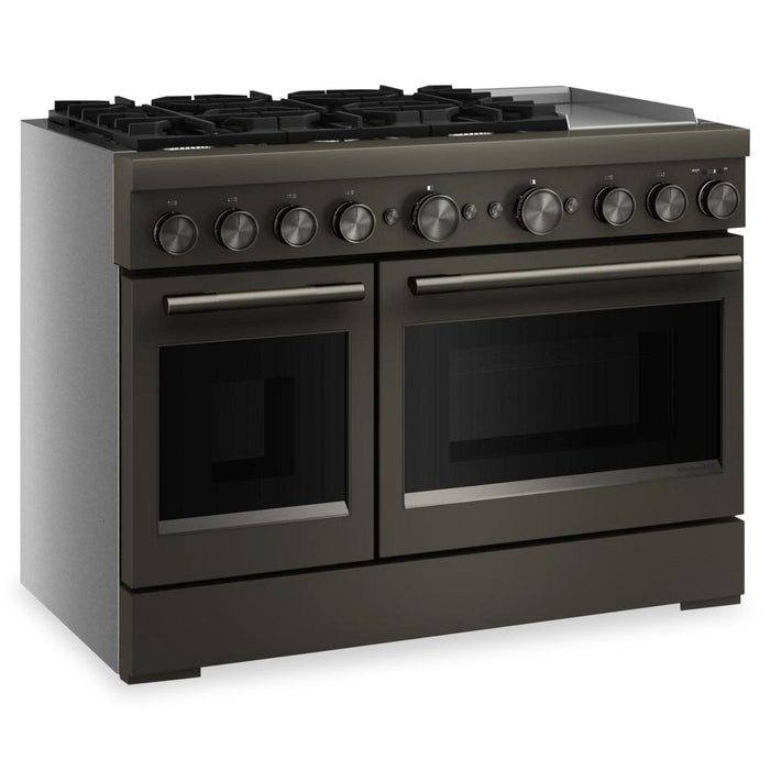 Cuisinière hybride KitchenAid de 6,3 pi³ à 6 brûleurs avec plaque chauffante - minerai noir - KFDD948SBE