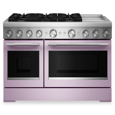 KitchenAid 6.3 Cu. Ft. 6 Burner Dual Fuel Range with Griddle – Wildflower - KFDD948SWF | Cuisinière hybride KitchenAid de 6,3 pi³ à 6 brûleurs avec plaque chauffante - fleurs sauvages - KFDD948SWF