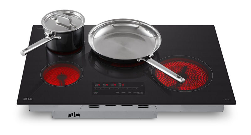 Surface de cuisson électrique LG de 30 po à 4 éléments avec élément UltraHeatMC de 2 500 W - noire - CBEW3013BE