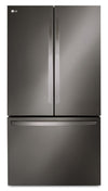 Réfrigérateur LG de 36 po et de 27 pi3 de profondeur comptoir à portes françaises - acier inoxydable noir PrintProofMC - LRFLC2706D