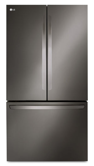 Réfrigérateur LG de 36 po et de 27 pi3 de profondeur comptoir à portes françaises - acier inoxydable noir PrintProofMC - LRFLC2706D
