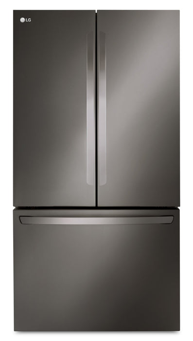 Réfrigérateur LG de 36 po et de 27 pi3 de profondeur comptoir à portes françaises - acier inoxydable noir PrintProofMC - LRFLC2706D