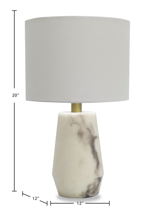 Lampe de table moderne Sofia de 20 po en pierre - albâtre naturel