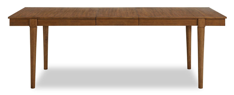 Ensemble de salle à manger Ember 5 pièces avec table, 74 po à 92 po (L), et 4 chaises - gris et brun