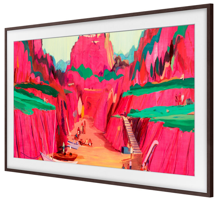 Cadre décoratif personnalisable pour téléviseur The Frame Pro de 85 po de Samsung - brun moderne