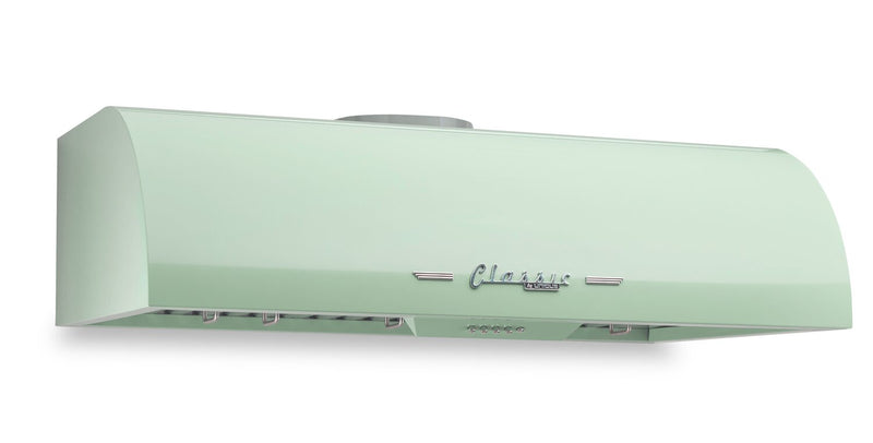 Hotte de cuisinière sous l’armoire Classic Rétro par Unique de 36 po et de 700 pi3/min - vert menthe estival - UGP-36CR RH LG