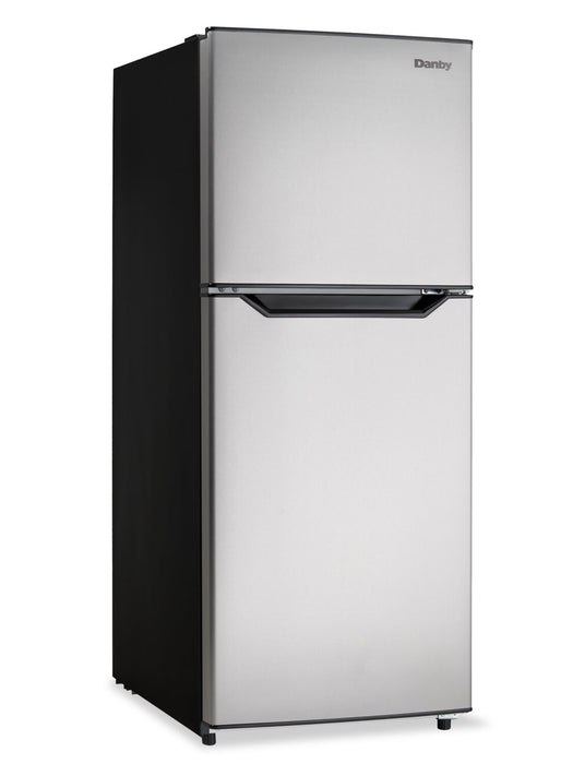 Réfrigérateur Danby de format appartement de 11 pi3 et de 23,44 po à congélateur supérieur - acier inoxydable - DFF116B2SSDBL