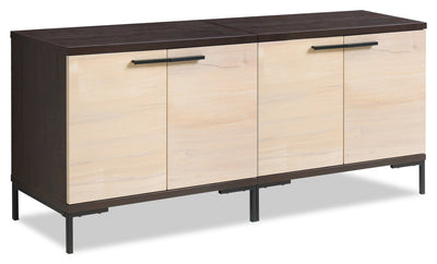 Sonora 2-piece TV Stand with Storage for TVs up to 60"- Dark Oak | Meuble pour téléviseur Sonora 2 pièces avec rangement pour téléviseurs jusqu’à 60 po - chêne foncé