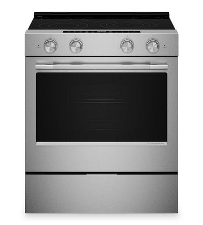 KitchenAid 30" 5.3 Cu. Ft. Electric Range – Fingerprint Resistant Stainless Steel - YKSES530SPS | Cuisinière électrique KitchenAid de 5,3 pi³ et de 30 po - acier inoxydable résistant aux traces de doigts - YKSES530SPS