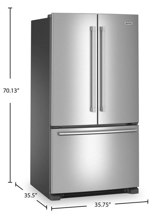 Réfrigérateur Maytag de 25 pi³ et de 36 po à portes françaises avec refroidissement maximal - MRFF4136RZ