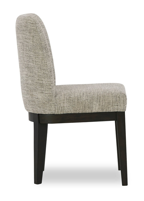 Chaise de salle à manger Metro en tissu de polyester - beige et brun