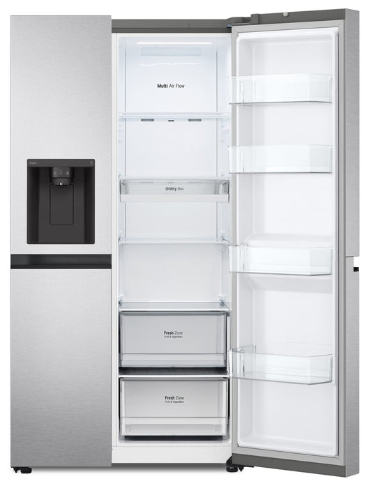 Réfrigérateur LG de 23 pi³ et de 36 po de profondeur comptoir à compartiments juxtaposés - argenté platine- LS23C4230V