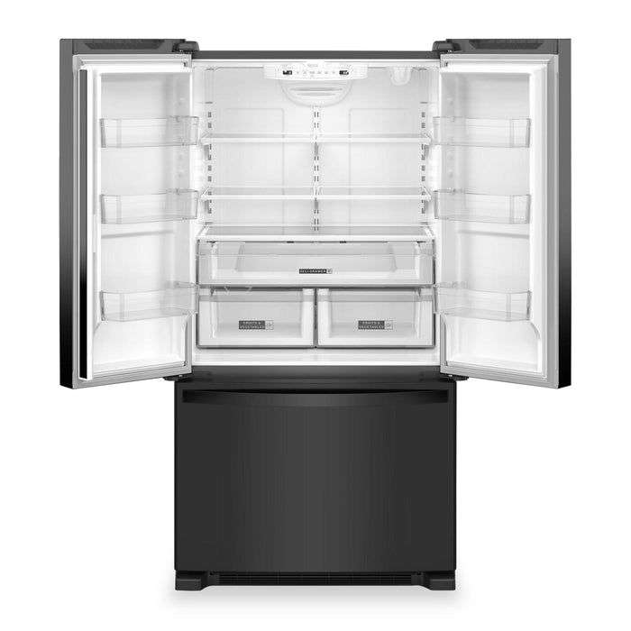 Réfrigérateur Whirlpool de 36 po et de 25,2 pi³ à portes françaises - noir - WRFF3036RB
