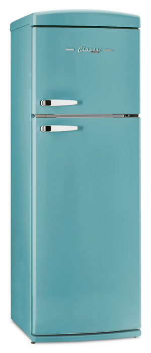 Réfrigérateur Classic Rétro d’Unique de 24 po et de 11 pi3 à congélateur supérieur - turquoise brume marine - UNQ-310L T TM