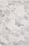 Carpette Cove grise à motif de vagues - 5 pi 3 po x 7 pi 7 po