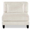 Fauteuil sans accoudoirs modulaire Lounge de 40 po en tissu chenille - beige