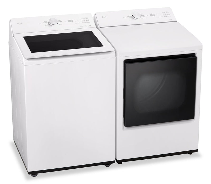 Laveuse intelligente à chargement par le haut LG 5,6 pi³ avec EasyUnload et sécheuse électrique LG 7,3 pi³ avec détection IA 