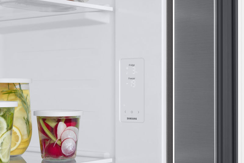 Réfrigérateur Samsung de 20,5 pi3 et 36 po de profondeur comptoir à compartiments juxtaposés avec technologie SpaceMax - RS20DG4000M9AA