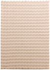 Carpette Bubble en fausse fourrure taupe avec revers en mousse à mémoire de forme - 5 pi x 7 pi