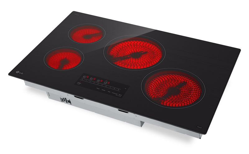 Surface de cuisson électrique LG de 30 po à 4 éléments avec élément UltraHeatMC de 2 500 W - noire - CBEW3013BE