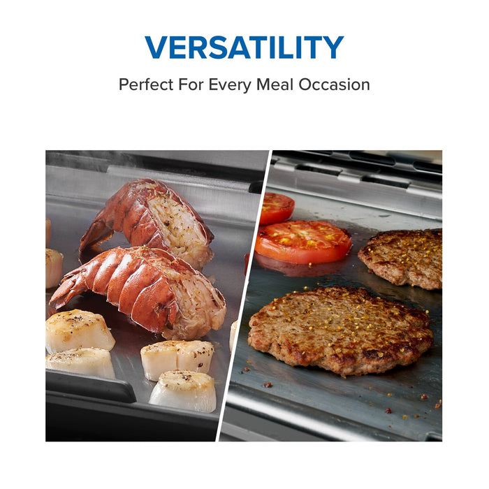 Plancha Napoleon de 33 600 BTU et de 36 po à 4 brûleurs avec surface de cuisson en acier inoxydable résistant à la rouille - F36FTPMK