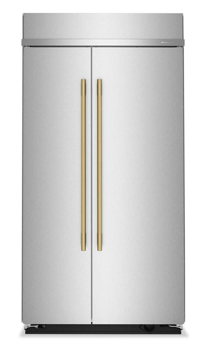 Réfrigérateur encastré KitchenAid de 25,5 pi3 et de 42 po à compartiments juxtaposés - acier inoxydable - KBSN742SPS