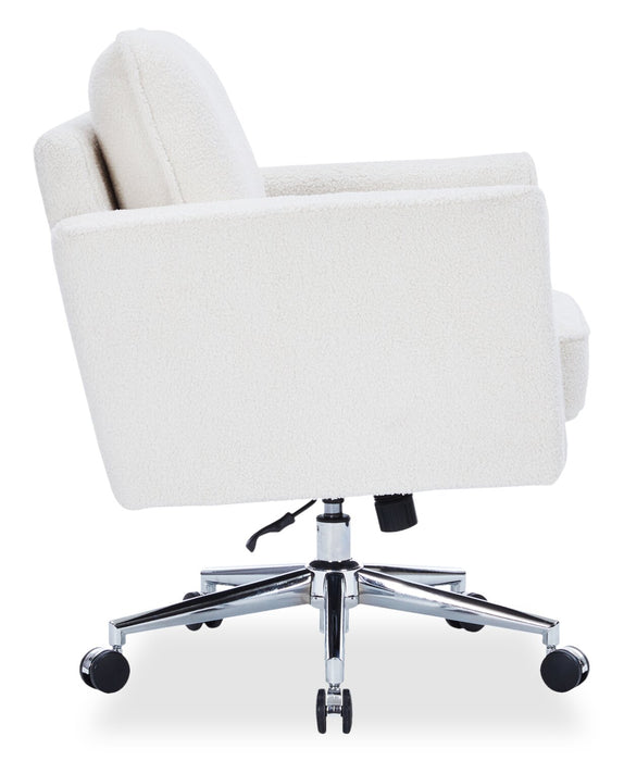 Chaise de bureau réglable Dove de Sealy de 26 po - ivoire 
