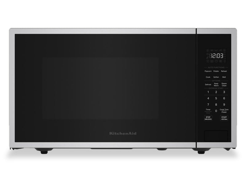 Four à micro-ondes de comptoir KitchenAid de 1,5 pi3 avec friture à air - acier inoxydable PrintShieldMC - KMCS522SPS