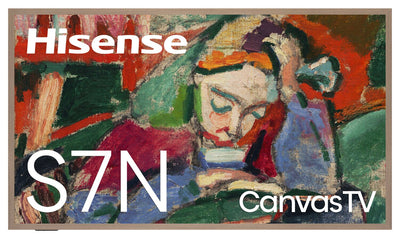 HISENSE 65" CanvasTV QLED 4K UHD Smart Google TV (65S7N) - 2024 Model | Téléviseur intelligent QLED HISENSE QD6QF CanvasTVMC UHD 4K de 65 po avec Google TVMC (65S7N) - modèle 2024