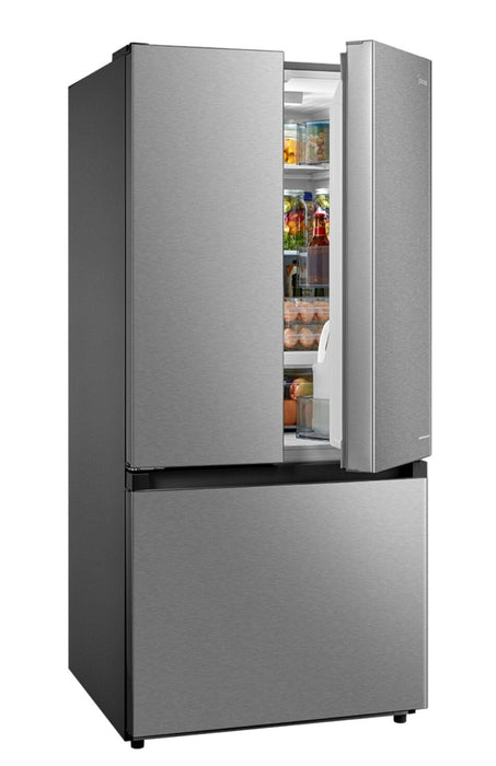Réfrigérateur Midea de 18,4 pi³ et de 30 po à portes françaises - acier inoxydable - MRF18B4AST