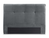 Tête de lit rembourrée Amos en tissu anthracite capitonné - format très grand lit