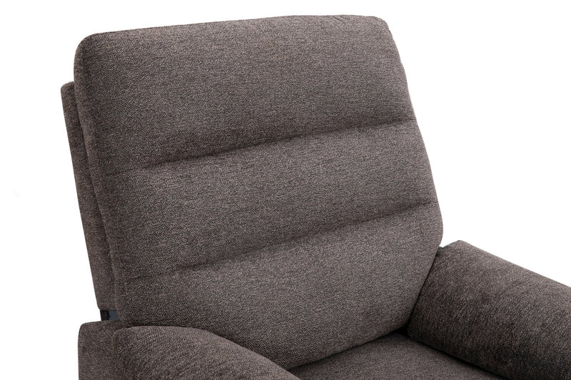 Fauteuil inclinable Jasper de 37 po en tissu de chenille - brun