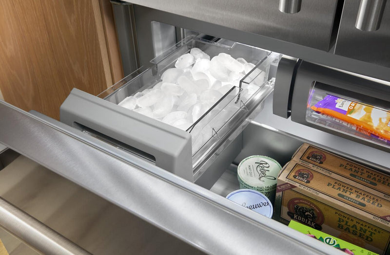 Réfrigérateur KitchenAid de 20,8 pi3 et de 36 po à portes françaises à congélateur inférieur - minerai noir - KBFN536SBE