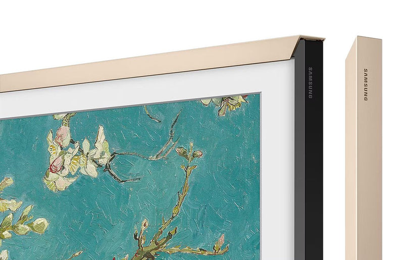 Cadre décoratif personnalisable pour téléviseur « The Frame » de 50 po de Samsung - sable doré biseauté