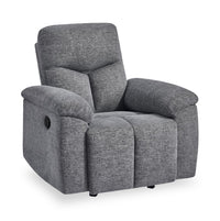 Fauteuil à inclinaison manuelle Blake de 38,58 po en tissu de chenille - gris