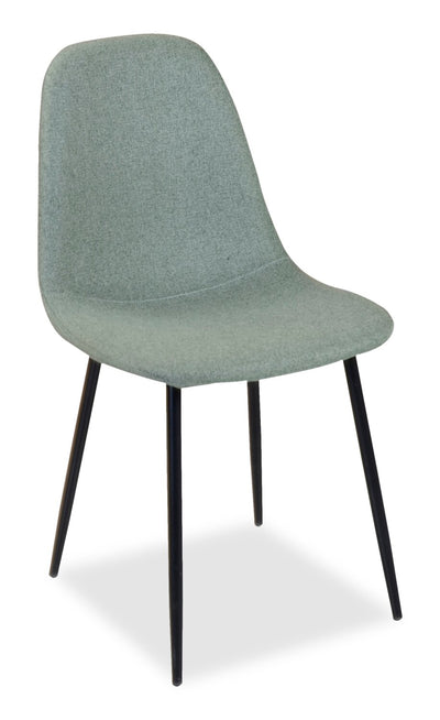 Jax Dining Chair with Polyester Fabric, Metal - Green | Chaise de salle à manger Jax en tissu de polyester et en métal - verte