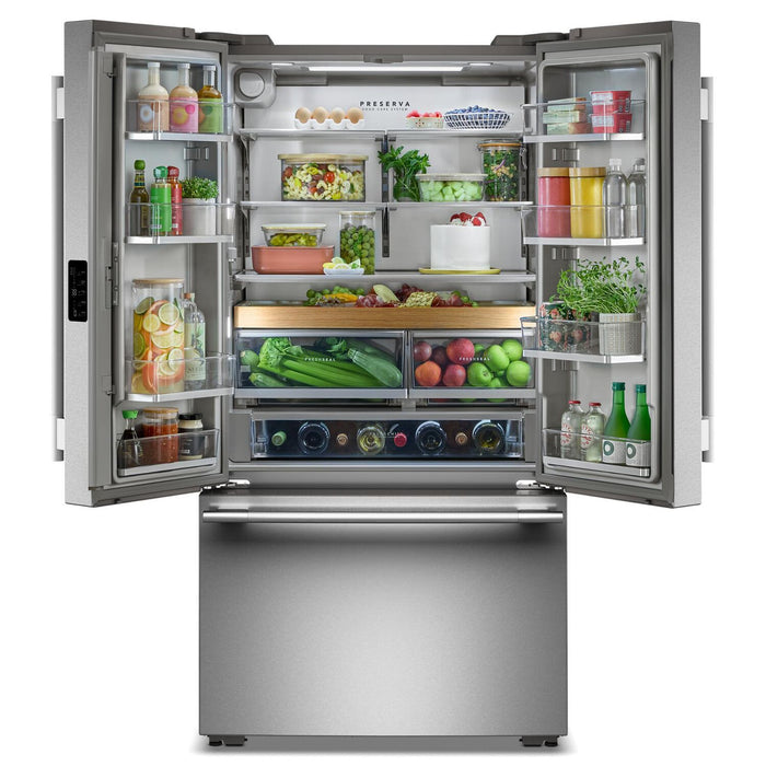 Réfrigérateur KitchenAid de 36 po et de 24 pi3 de profondeur comptoir à portes françaises - inoxydable PrintShieldMC - KRFC236SPS