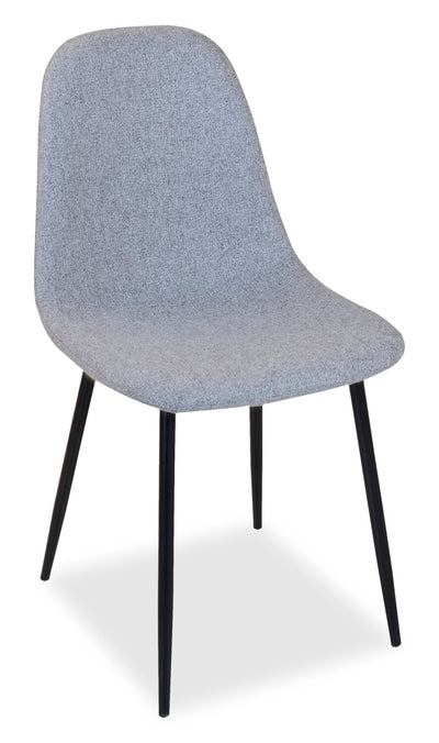 Jax Dining Chair with Polyester Fabric, Metal - Grey | Chaise de salle à manger Jax en tissu de polyester et en métal - grise