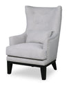 Fauteuil d’appoint Haden de 30 po en tissu de suédine avec base en bois et bordure de clous décoratifs - gris tourterelle Walks